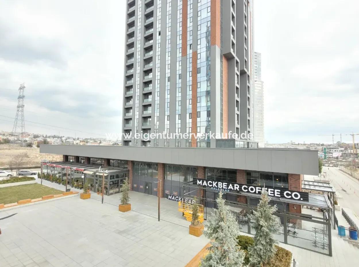 1+1 46 M² 20Th Floor Mogan View Apartment For Sale In Beytepe İncek Bulvar Loft Complex